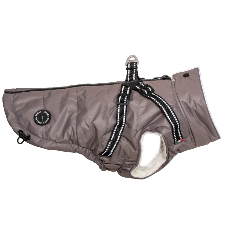 Bild von Chiara NICK Winterjacke mit integriertem Geschirr dunkelblau XS grau S