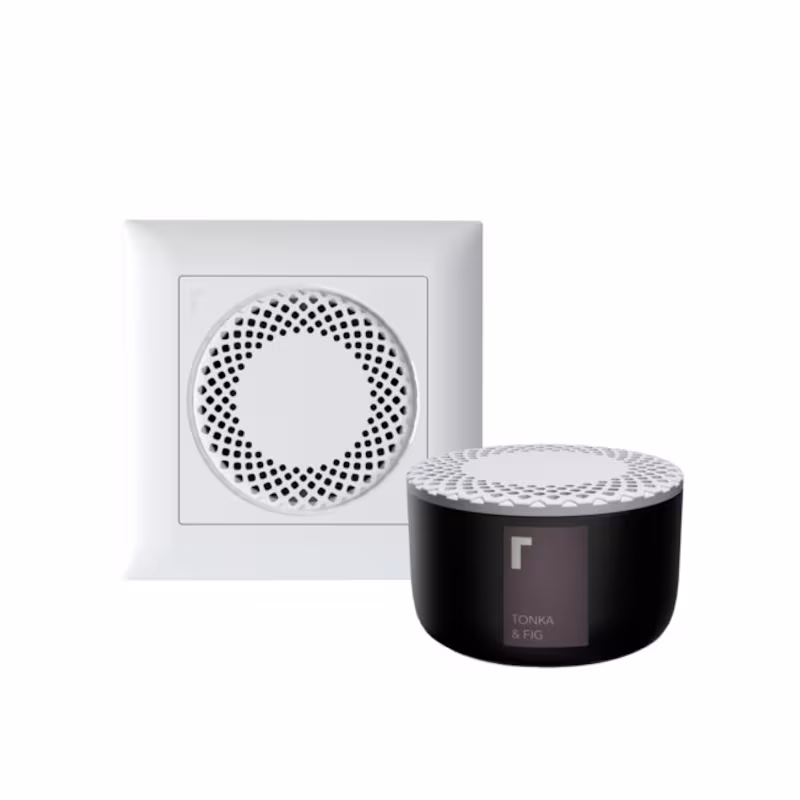 Bild von revoltab smarter Raumduft Diffuser HIDE mit Raumduftkapsel TONKA & FIG weiß