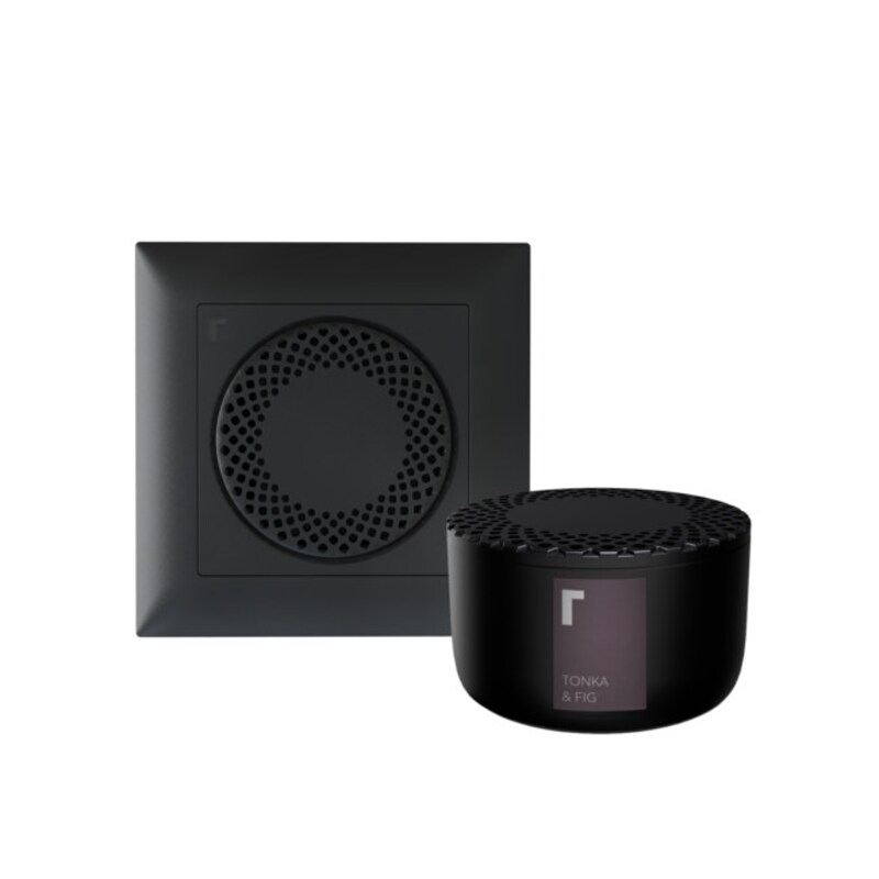 Bild von revoltab smarter Raumduft Diffuser HIDE mit Raumduftkapsel TONKA & FIG schwarz