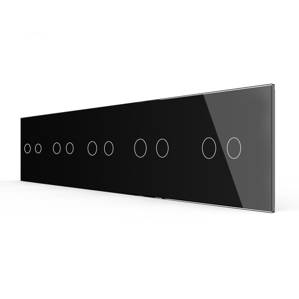 Bild von 5-fache Blende 5 Touch-Schalter Schwarz VL-C7-C2/C2/C2/C2/C2-12 LIVOLO