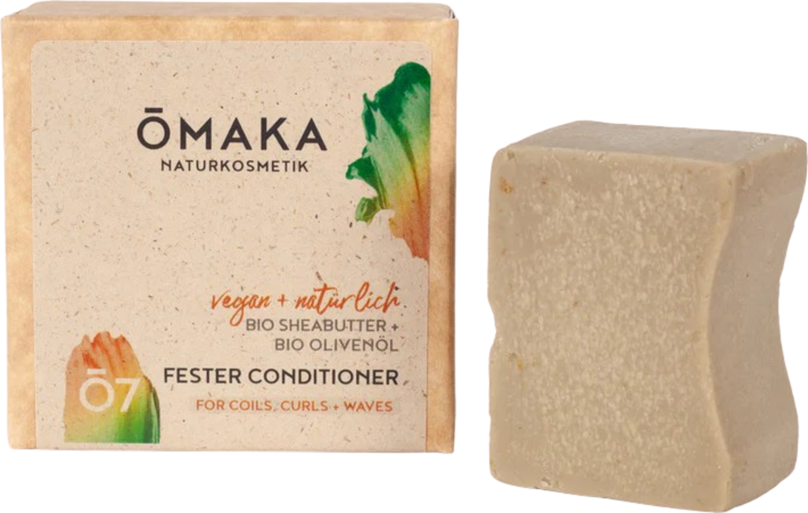 Bild von ŌMAKA Naturkosmetik Ō7 Fester Conditioner Bio-Sheabutter & Bio-Olivenöl - 60 g