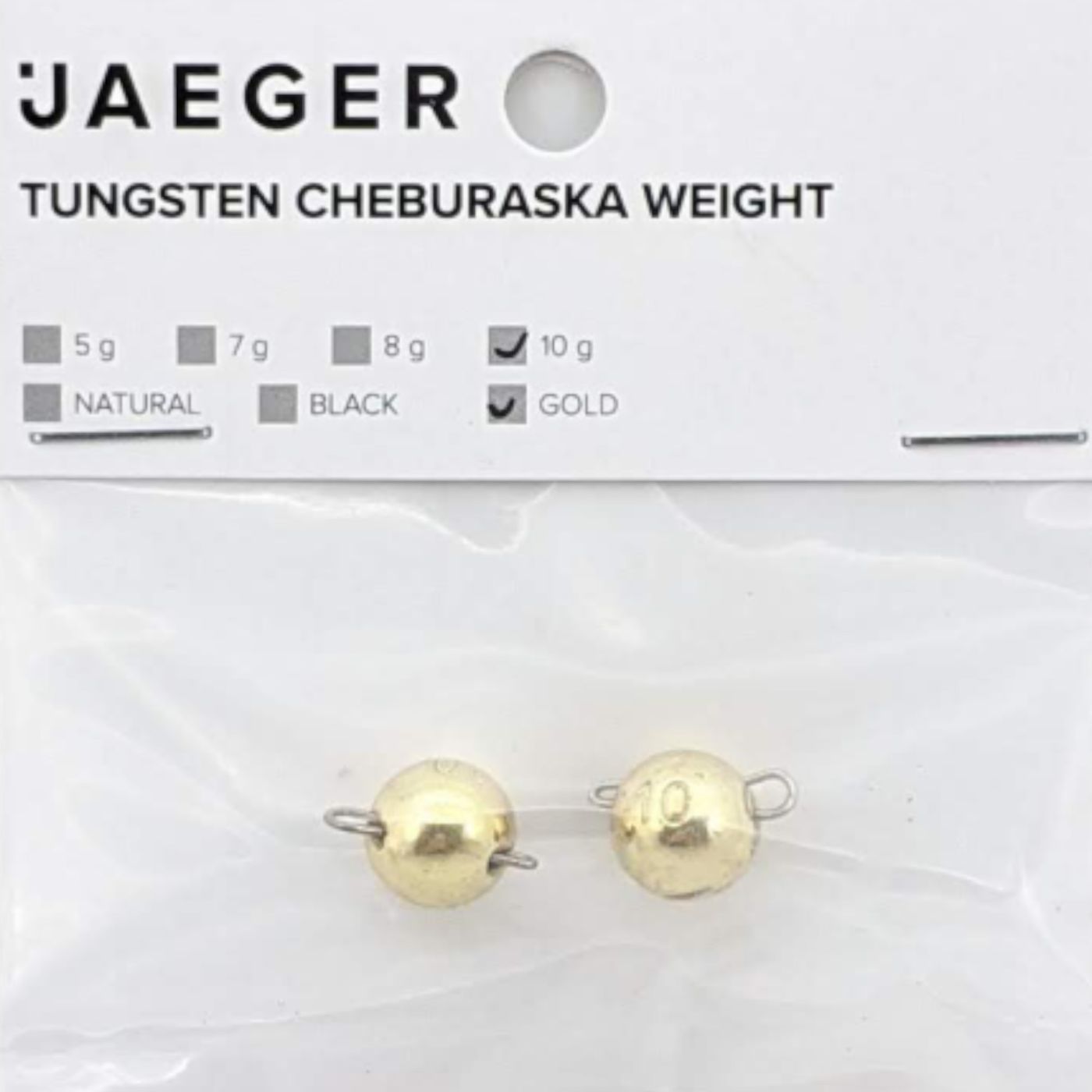 Bild von Jaeger Fishing Tungsten Cheburashka Sinker Goldfarben - Jigköpfe