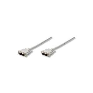 Bild von Digitus DVI Anschlusskabel DVI-D 18+1pol. Stecker, DVI-D 18+1pol. Stecker 2.00 m Schwarz AK-320107-020-S schraubbar DVI-Kabel