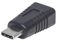 Bild von Manhattan 354677 USB 3.1 Mini-B Buchse auf Typ C-Stecker Adapter (G1) schwarz