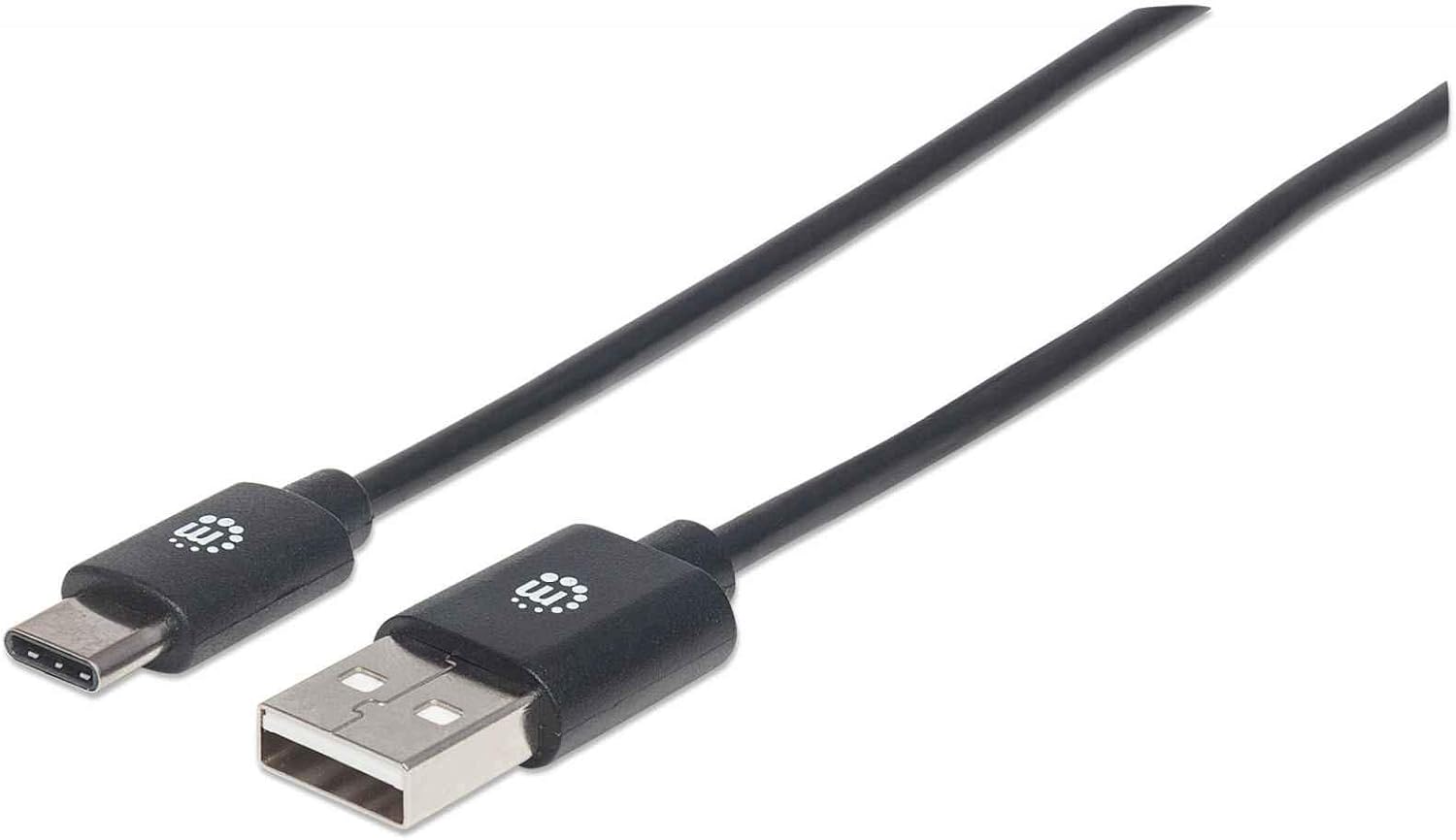 Bild von Manhattan 354929 USB 2.0 Typ C-Kabel Typ C-Stecker auf Typ A-Stecker 480 Mbit/s, 2m schwarz