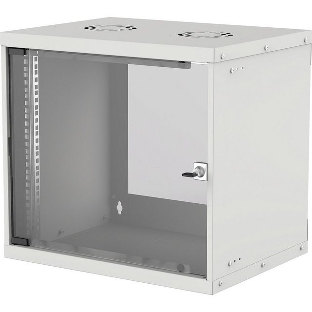 Bild von intellinet 714167 48,26 cm 19" (19 Zoll) Wandverteiler Basic Line 9 HE 487 (H) x 540 (B) x 400 (T) mm Flatpack Schutzklasse IP20 grau