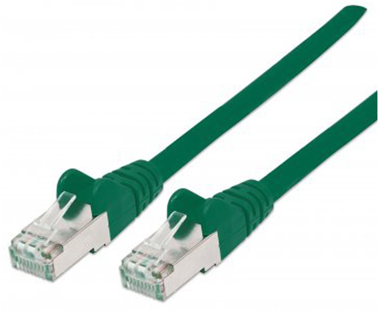 Bild von 3.00m Intellinet Cat. 6a Patchkabel S/FTP RJ45 Stecker auf RJ45 Stecker Grün doppelt geschirmt / Kupfer / vergoldet