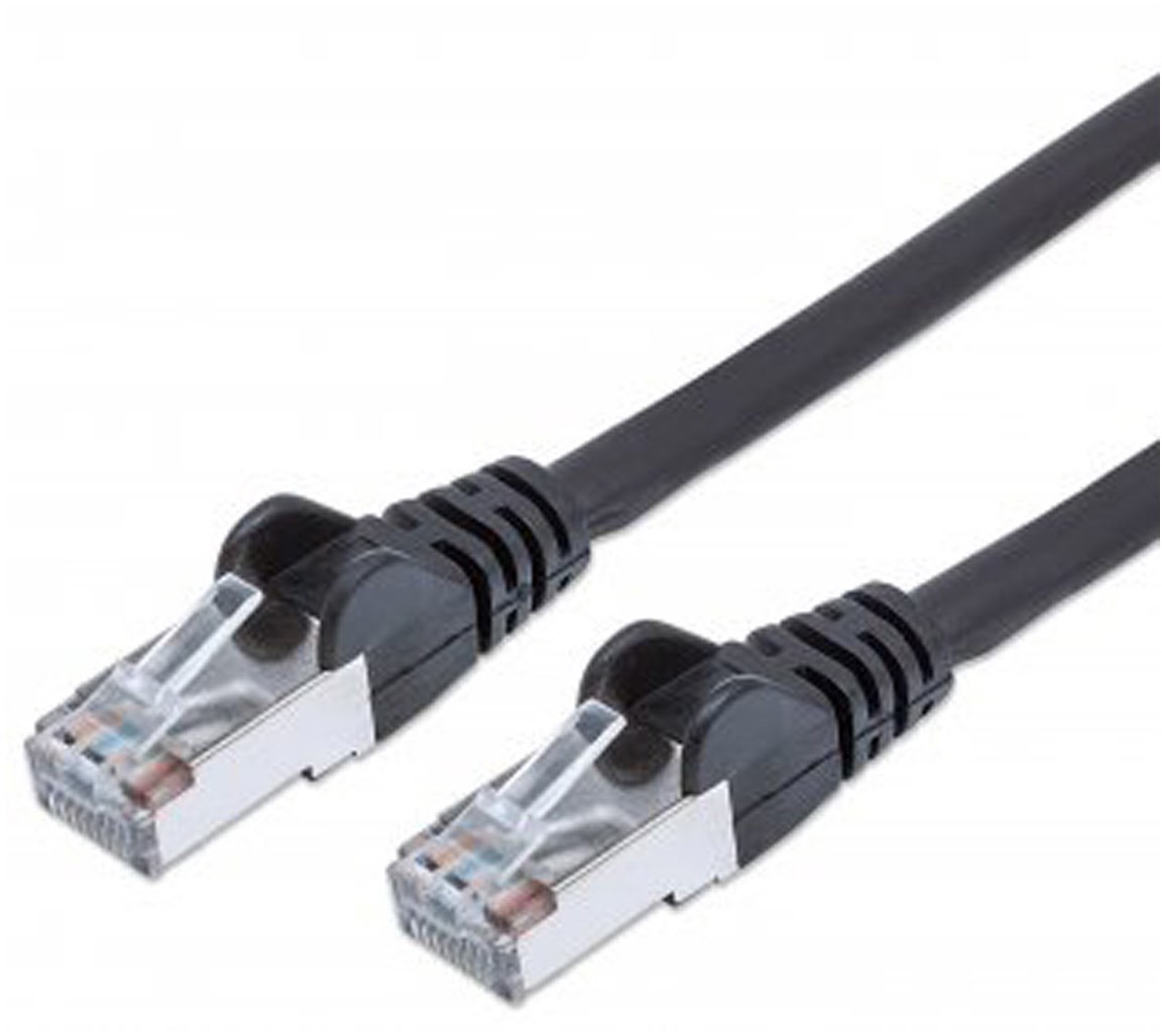 Bild von Intellinet High Performance - Netzwerkkabel - RJ-45 (M) bis RJ-45 (M) - 15,0m - SFTP -Cat.7 Rohkabel (Kabel) / CAT 6a (Anschlüsse) - halogenfrei, ohne Haken - Schwarz (741101)