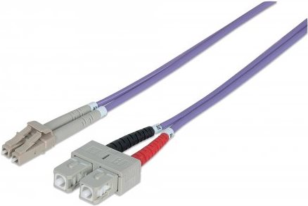 Bild von Intellinet - Patch-Kabel - LC Multi-Mode (M) - bis - SC multi-mode (M) - 20,0m - Glasfaser - 50/125 Mikrometer - OM4 - halogenfrei - violett (751186)