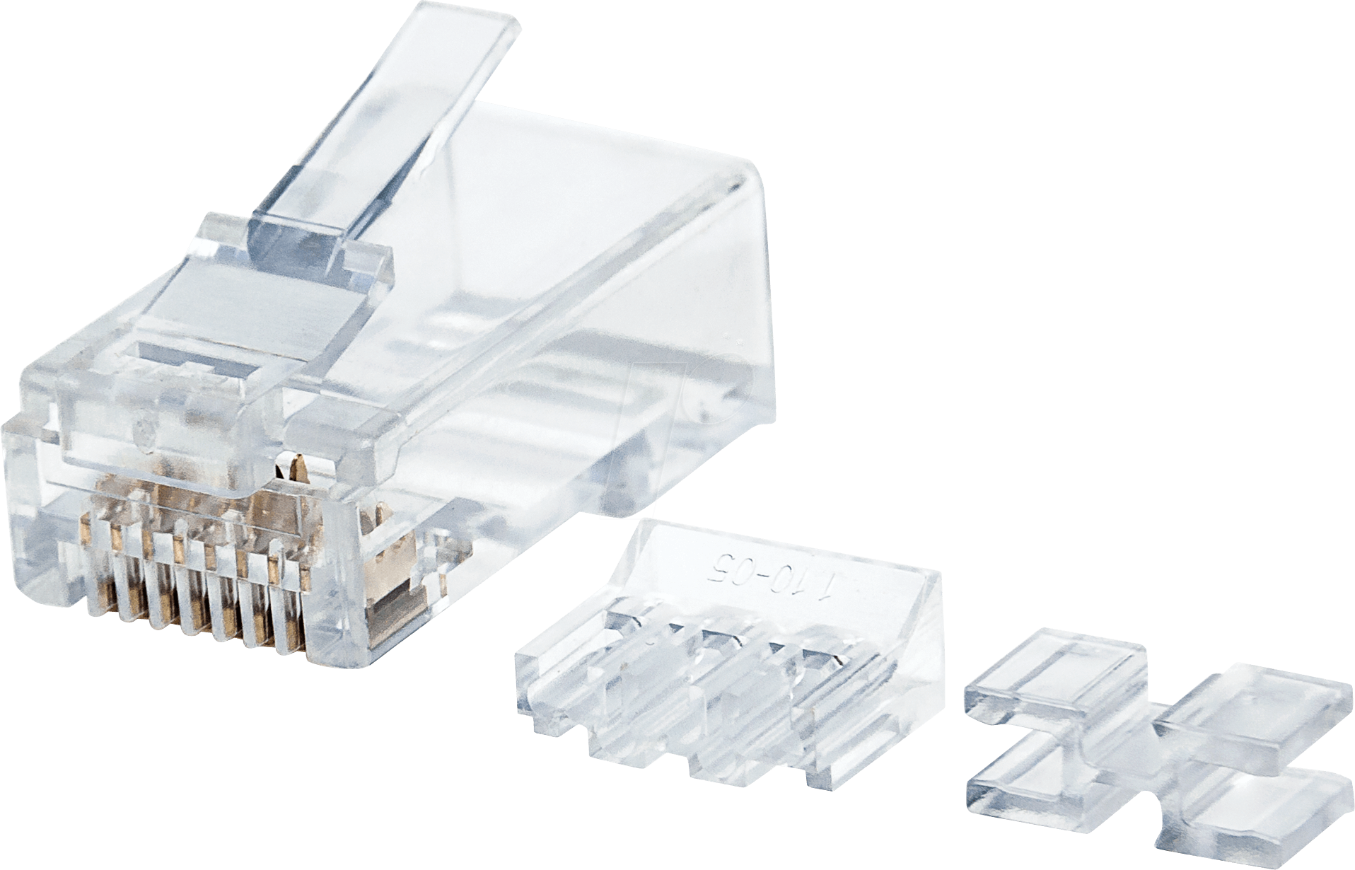 Bild von Intellinet 80er-Pack Cat6A RJ45-Modularstecker UTP 3-Punkt-Aderkontaktierung für Massivdraht 80 Ste