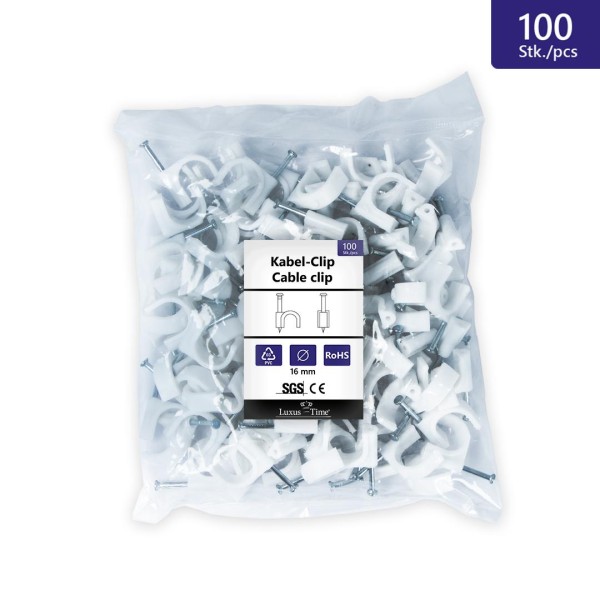 Bild von 100 Stück Nagelschelle bis ø 16mm Weiß