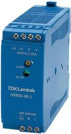 Bild von Allied Telesis AT-DRB50-48-1 - Netzteil (DIN-Schienenmontage möglich) - AC 85-264/ DC 120-373 V - 50 Watt