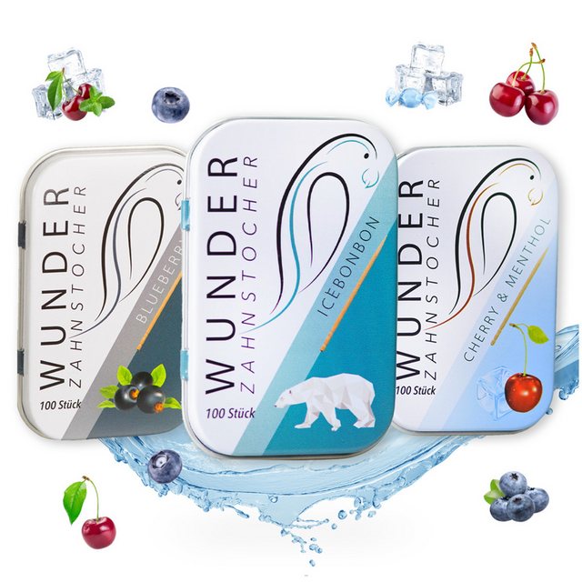 Bild von Wunder Zahnstocher - In 3 erfrischenden Sorten Fresh Pack - Zahnstocher mit Geschmack