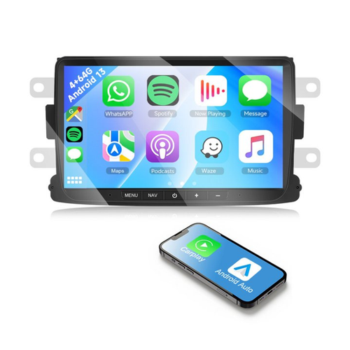 Bild von Hikity Wireless Carplay 8 Zoll Android 13 Autoradio mit Navi für Renault