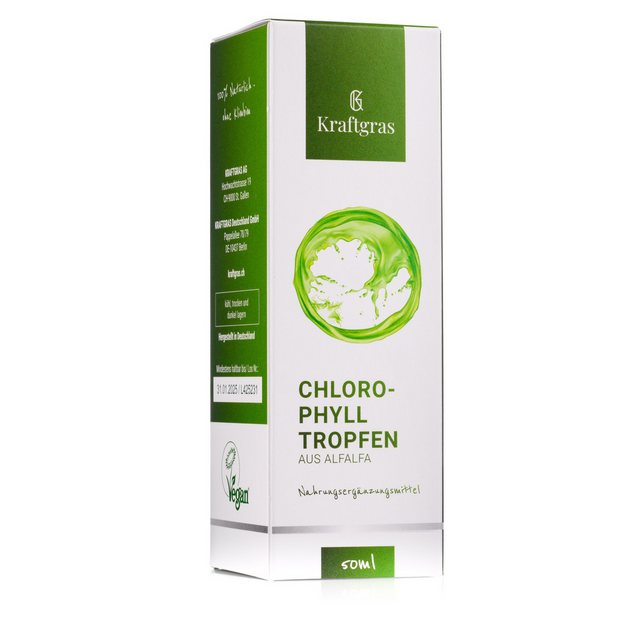 Bild von Kraftgras Chlorophyll-Tropfen aus Alfalfa [50 ml] - flüssiges Chlorophyll Tropfen, 1 er 1,00 St., 50 ml