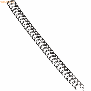 Bild von Fellowes - Bindedraht - 10 mm - 297 mm - 34 Ringe - A4 (210 x 297 mm) - 80 Blätter - Schwarz - 100 Stck. (53265)