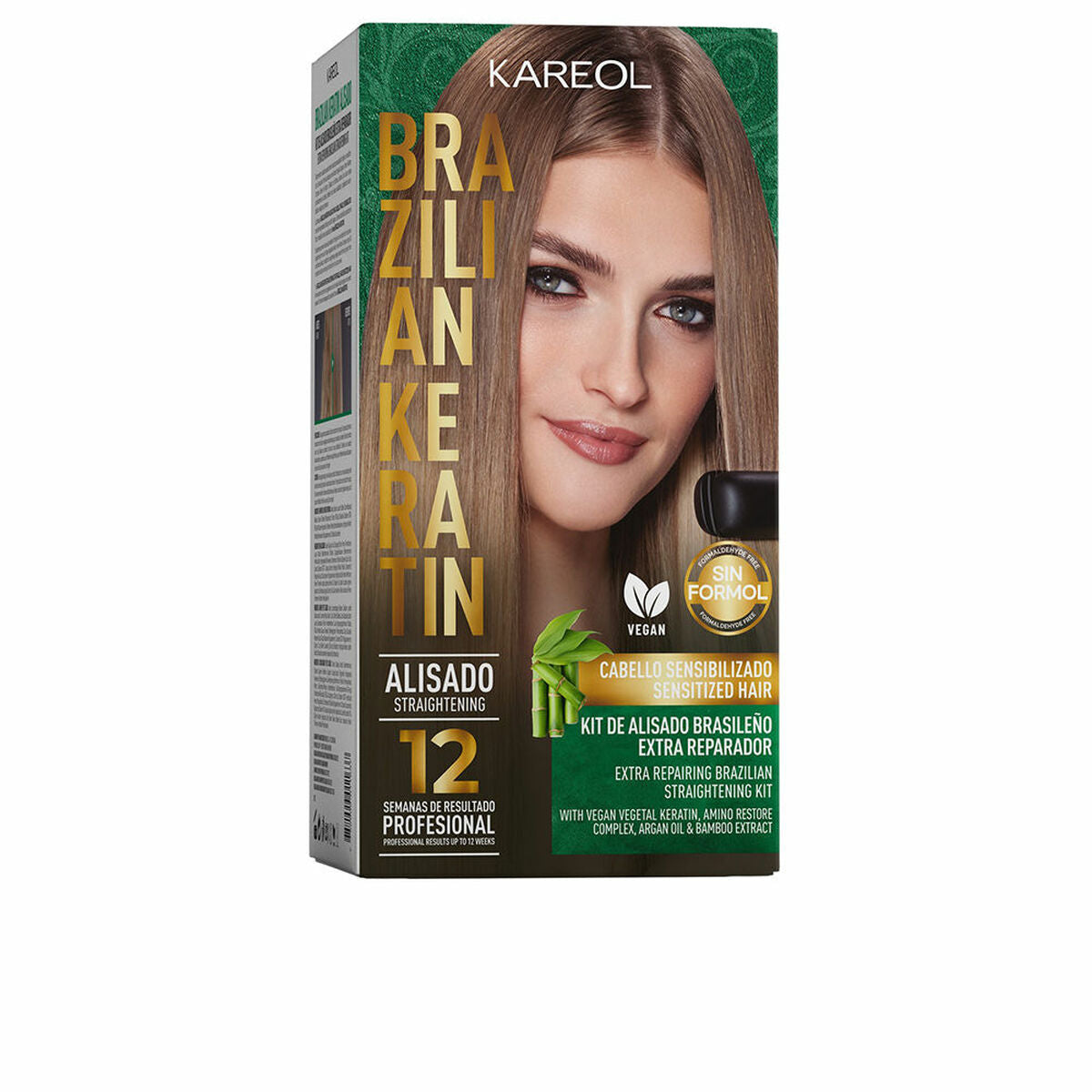 Bild von Friseurset für Brasilianische Haarglättung Kareol BRAZILIAN KERATIN Intensive Repairing Behandlung 6 Stücke