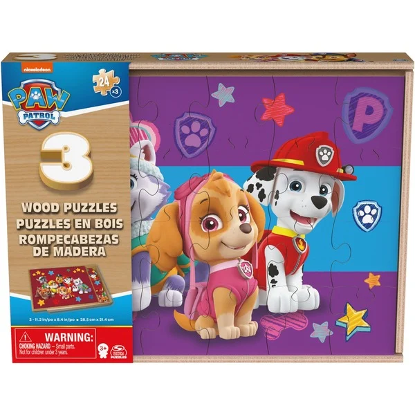 Bild von Spin Master Paw Patrol The Movie Wood Puzzle 3-Pack 3x24pcs (24 Teile)