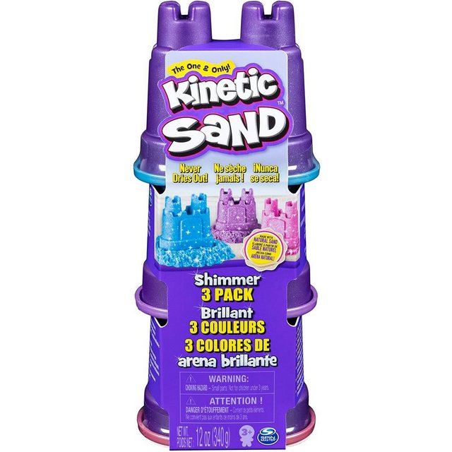 Bild von Spin Master Kreativset 6053520 Kinetic Sand 6053520 - Schimmer Sand 3er Pack