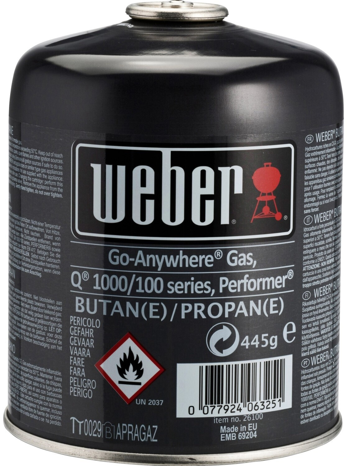 Bild von Weber Gas-Kartusche 3er-Pack für Q 100-/1000