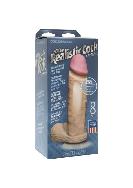 Bild von Dildo with Vac-U-Lock Suction Cup - ULTRASKYN - 8" / 20 cm - Vanilla