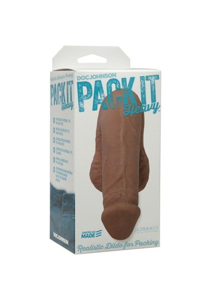 Bild von Doc Johnson Pack It Schwerer Dildo in Penisform, Braun, 15 cm lang