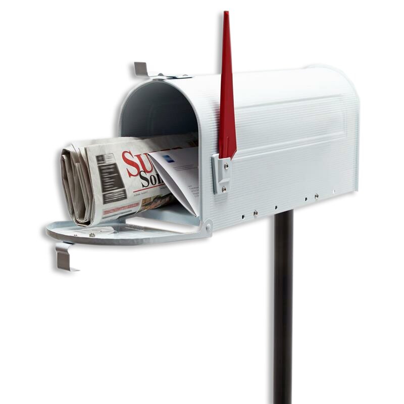 Bild von Amerikanischer Briefkasten US Mailbox WEIß mit STANDFUß