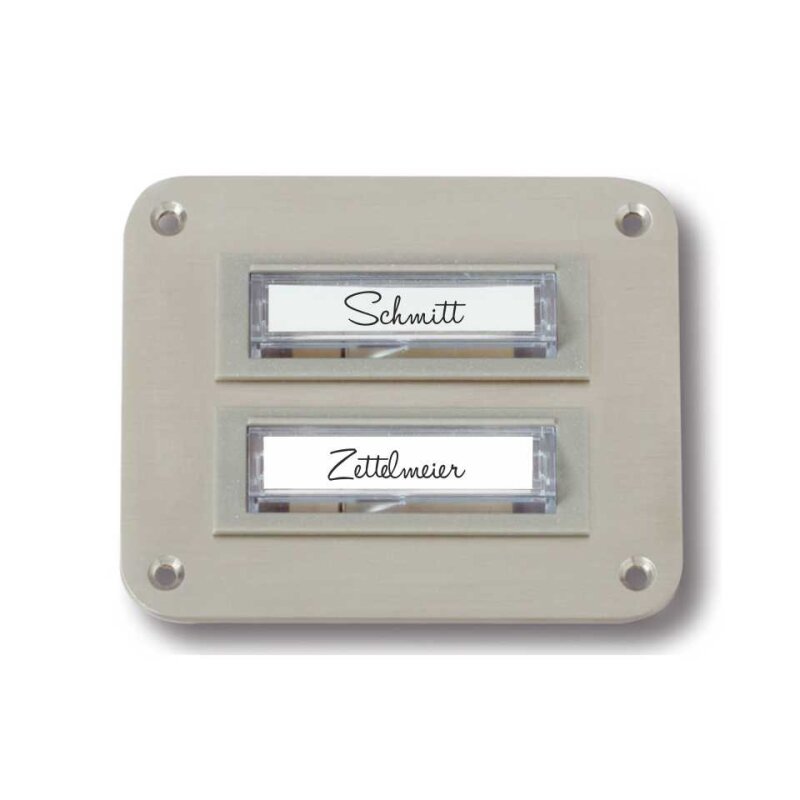 Bild von Edelstahl Türklingel 75x90mm Klingeltaster 2fach LED beleuchtet