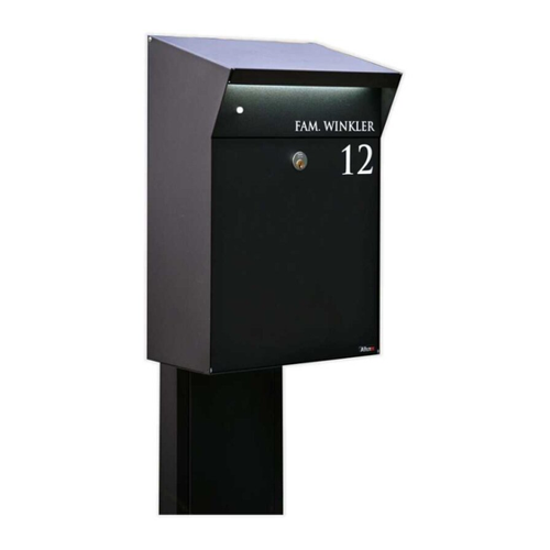Bild von Eleganter Stand Briefkasten mit LED-Beleuchtung