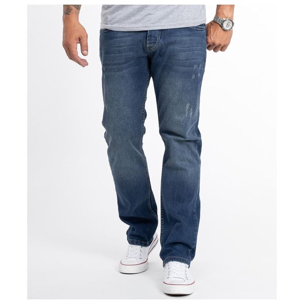 Bild von Rock Creek Straight-Jeans Herren Jeans Stonewashed Blau RC-2098