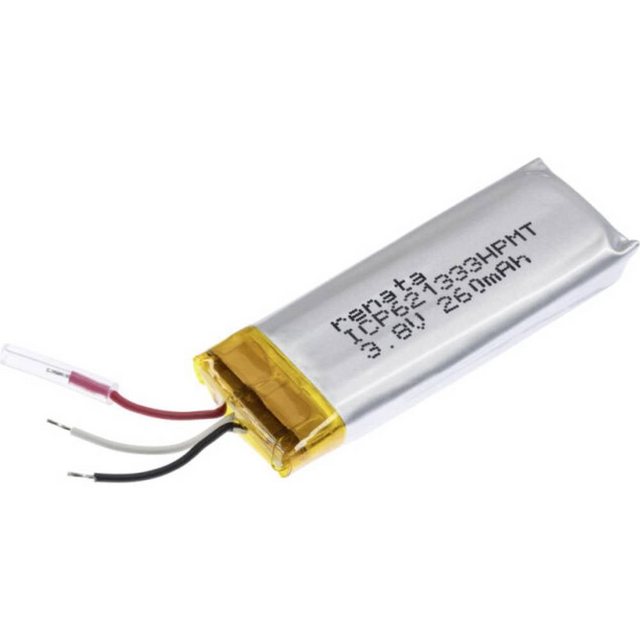 Bild von Renata ICP621333HPMT Spezial-Akku Prismatisch Kabel LiPo 3.7 V 270 mAh (3.70 V, 270 mAh)