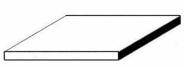 Bild von Evergreen 9511 Plasticcart Sheet Plain Black 150x300x0,25mm (4) Polystyrene