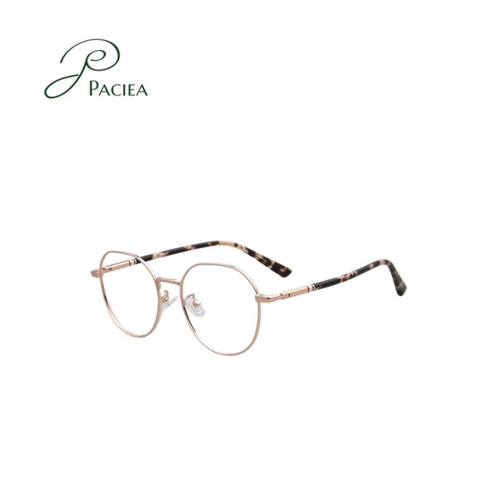 Bild von PACIEA Lesebrille Damen Herren Anti Blaulicht Oversized Metall Rundrahmen