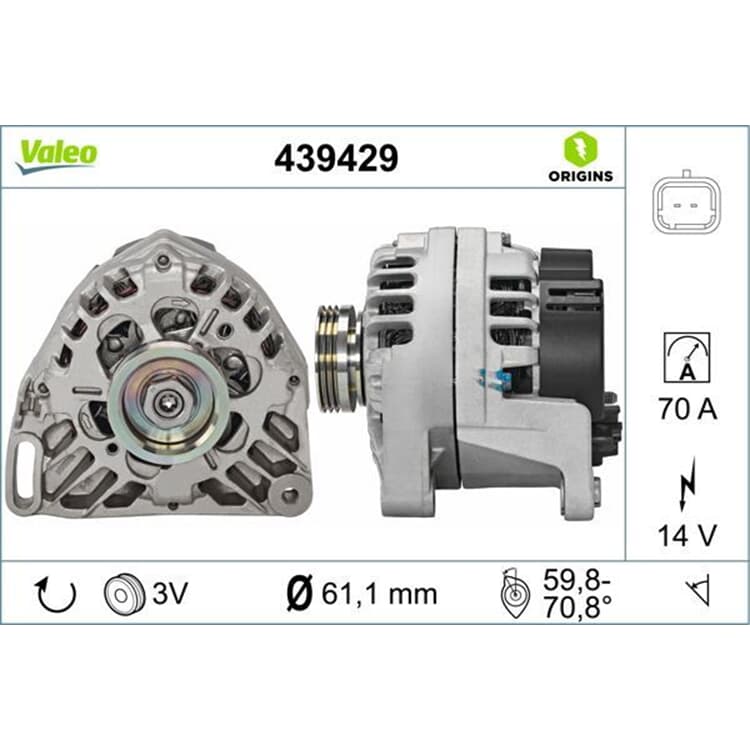 Bild von Valeo Generator Nissan Kubistar Renault Clio Kangoo Thalia Twingo