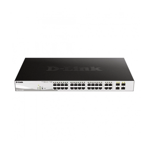 Bild von D-Link DGS-1210-28MP Smart+ Managed Switch [24x Gigabit Ethernet Max PoE+, 4x GbE/SFP Combo]