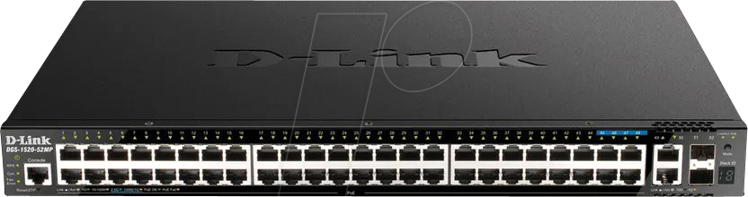 Bild von D-Link DGS-1520-52MP Smart Managed Switch [44x Gigabit, 4x 2.5 Gbit/s und 2x 10 Gbit/s Ethernet, 2x 10 Gbit/s SFP+]