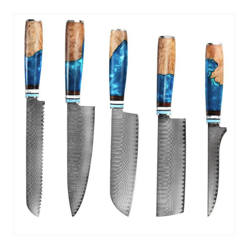 Bild von DTC GmbH Messer-Set Damaststahl Küchenmesser