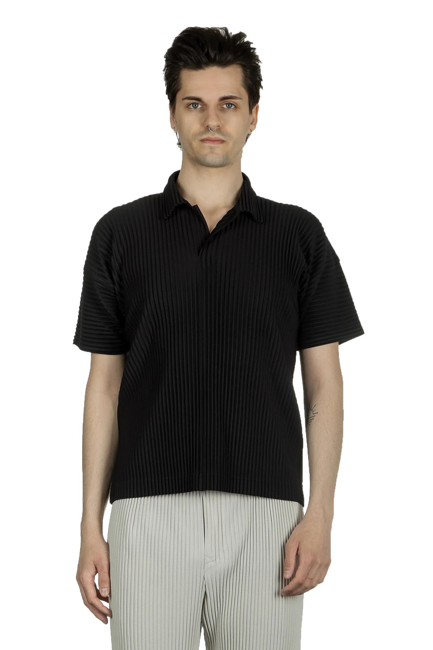 Bild von Homme Plissé Issey Miyake Herren Poloshirt schwarz