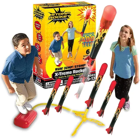 Bild von Stomp Rocket Spiel X-Treme, 6 Rockets, Luftdruckraketen-Outdoorspiel