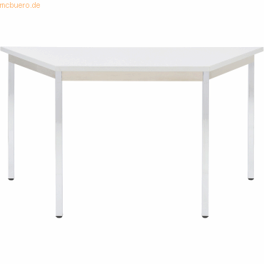 Bild von Bisley Beistelltisch Mehrzwecktisch Trapez BxHxT 1400x740x700mm 25mm grau/chrom