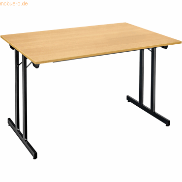 Bild von Bisley, Schreibtisch, Klapptisch rechteckig H 740 x B 1200 x T 800 mm Gestell aus Stahl