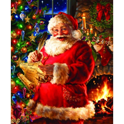 Bild von SunsOut Santa �berpr�ft die Liste 1000 Teile Puzzle Sunsout-57159