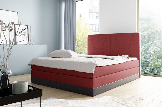 Bild von Fun Möbel Boxspringbett Boxspringbett Schlafzimmerbett VELARO (inkl. Bettkästen, inkl. Kaltschaumtopper)