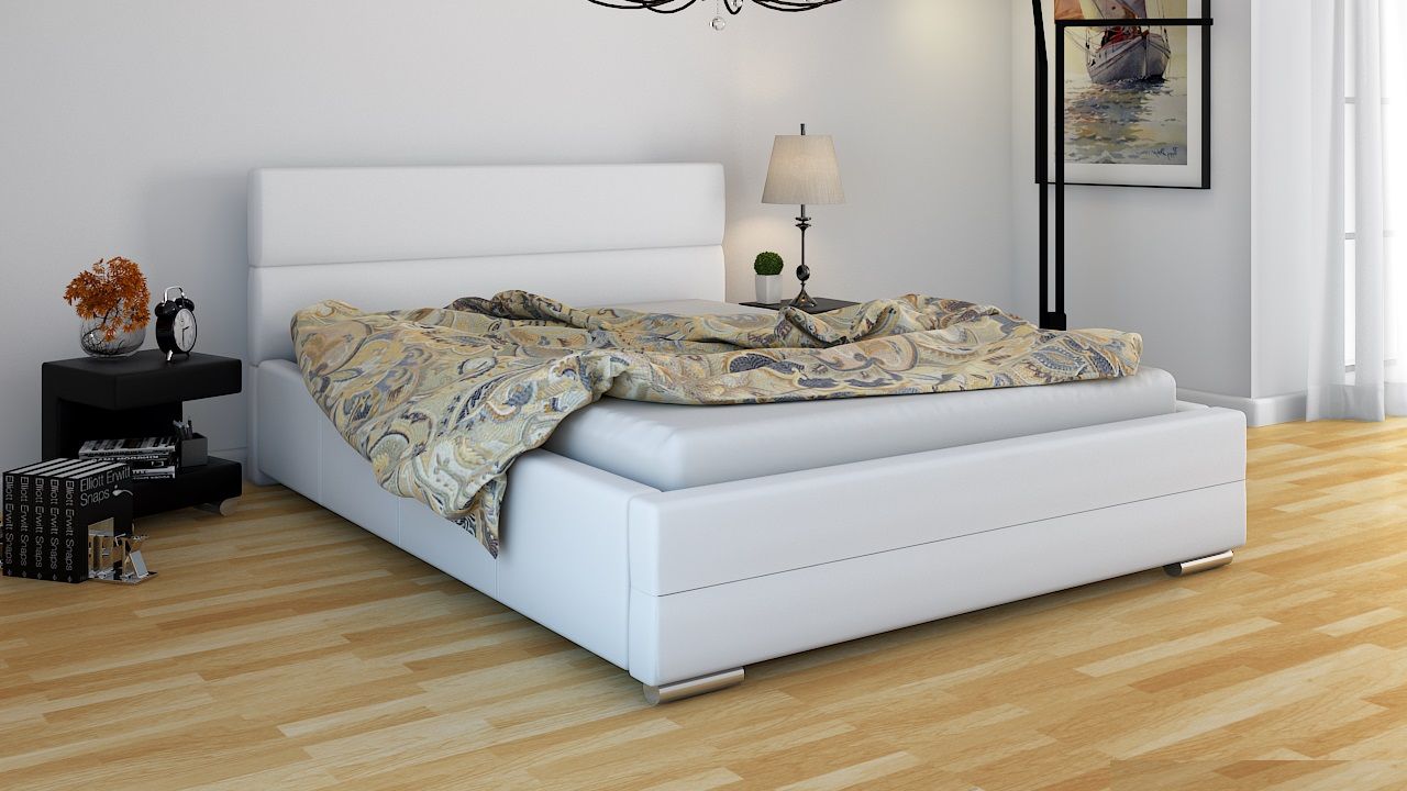 Bild von Polsterbett Bett Doppelbett PIERO 200x200cm inkl.Bettkasten