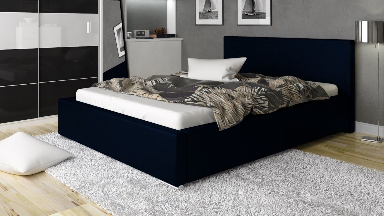 Bild von Polsterbett Bett Doppelbett NELIO 140x200cm inkl.Bettkasten