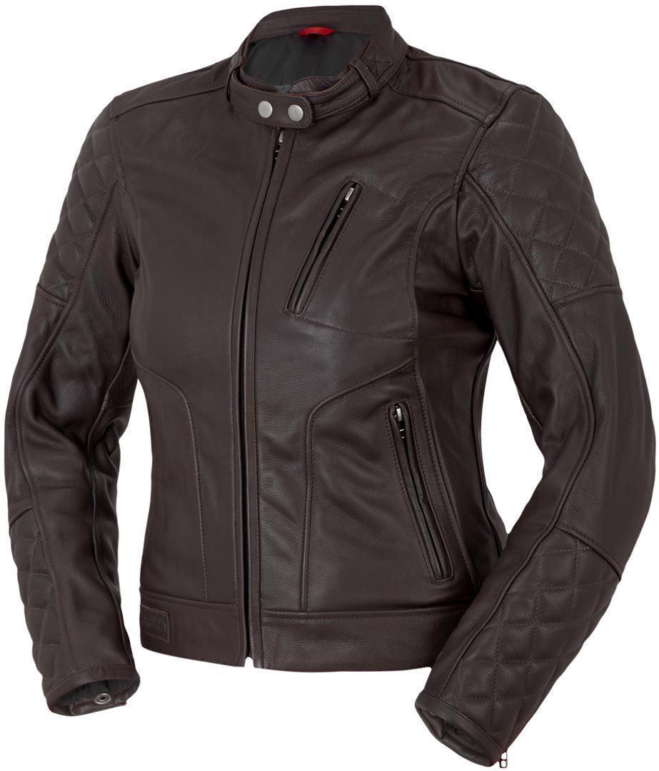 Bild von Bogotto Chicago Retro Damen Motorrad Lederjacke, braun, Größe 40