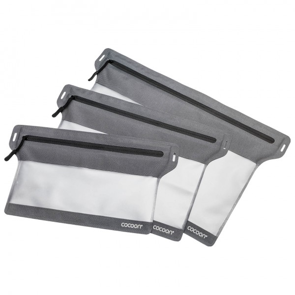 Bild von Cocoon - Zippered Flat Document Bags - Wertsachenbeutel Gr S - 23 x 18,5 cm grau/schwarz