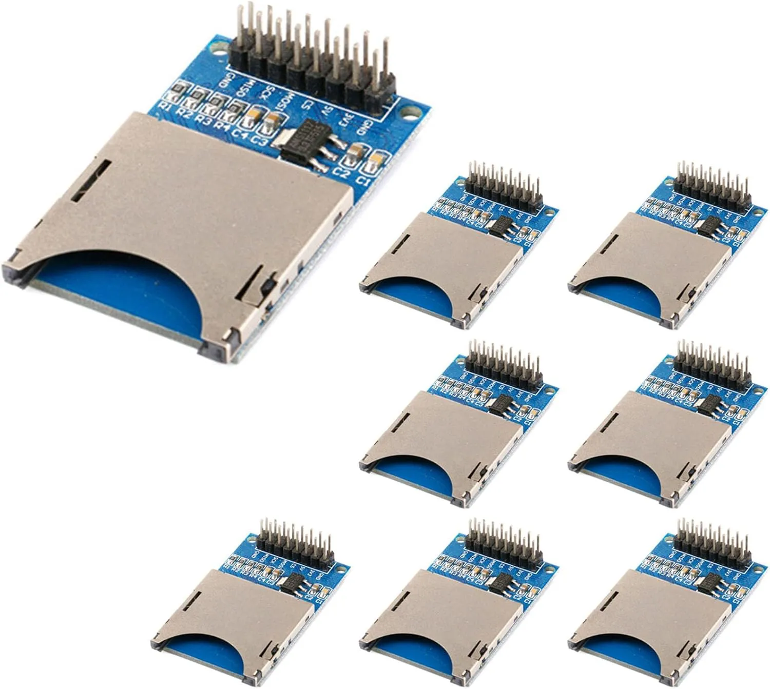 Bild von 8 Stück SD Kartenleser Module für Arduino und Raspberry Pi mit SPI Schnittstelle
