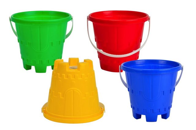 Bild von Simba 107103715 - Burgeneimer, es wird nur ein Artikel geliefert, Höhe 16cm, Durchmesser 17cm, Sandkasten, Sandspielzeug