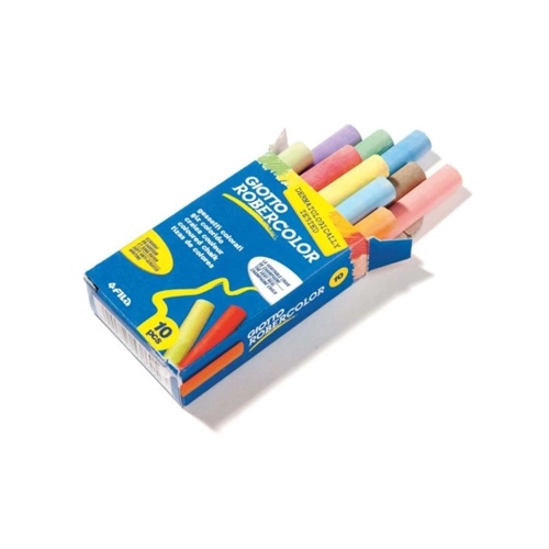 Bild von 10 Robercolor Wandtafelkreide,rund,farbl sortiert